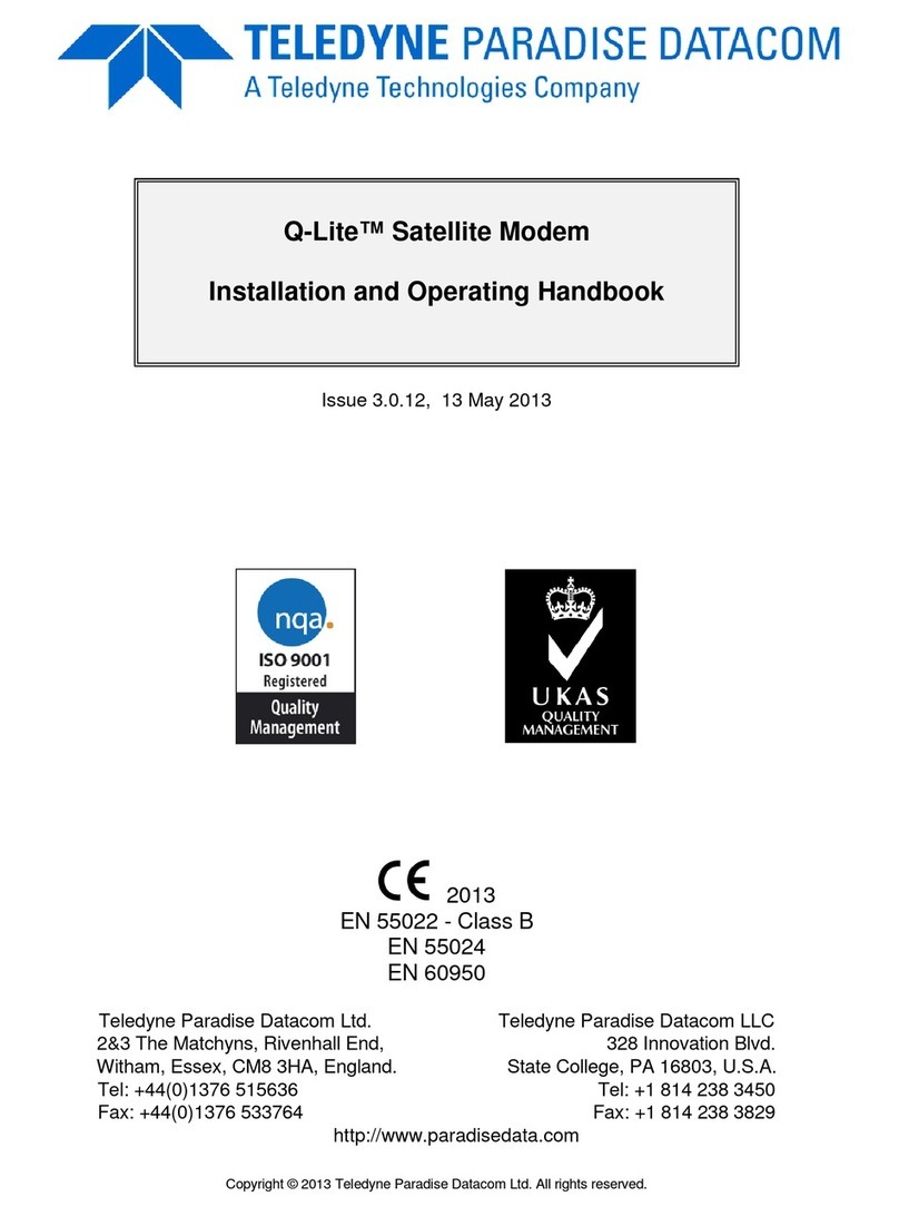 Teledyne Q-Lite Installation and operating handbook