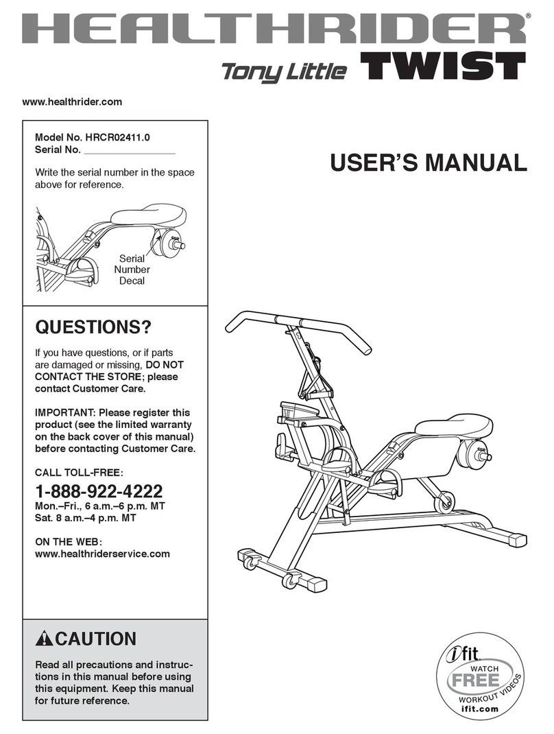 HEALTH RIDER HRCR02411.0 user manual HEALTH RIDER HRCR02411.0 user manual