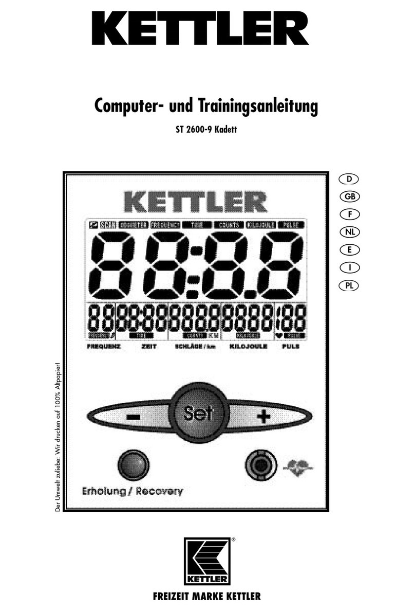 Kettler ST 2600-9 Kadett Training and operating instructions