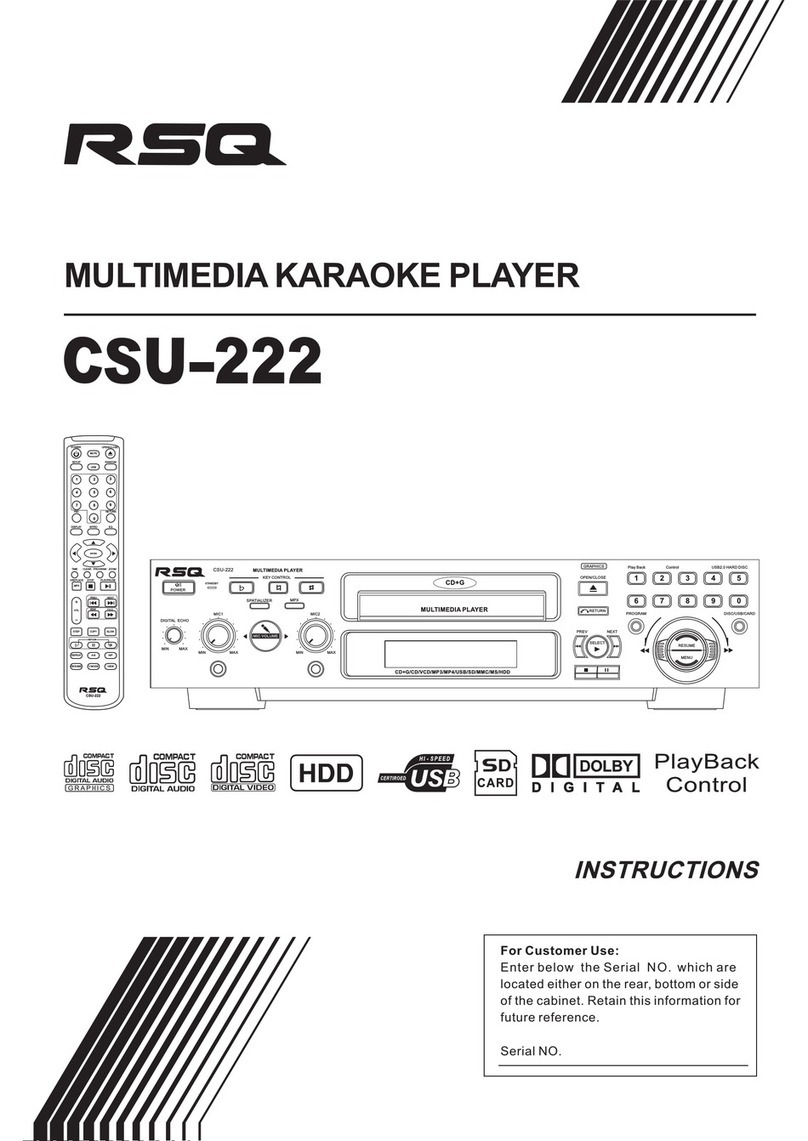 RSQ CSU-222 User manual