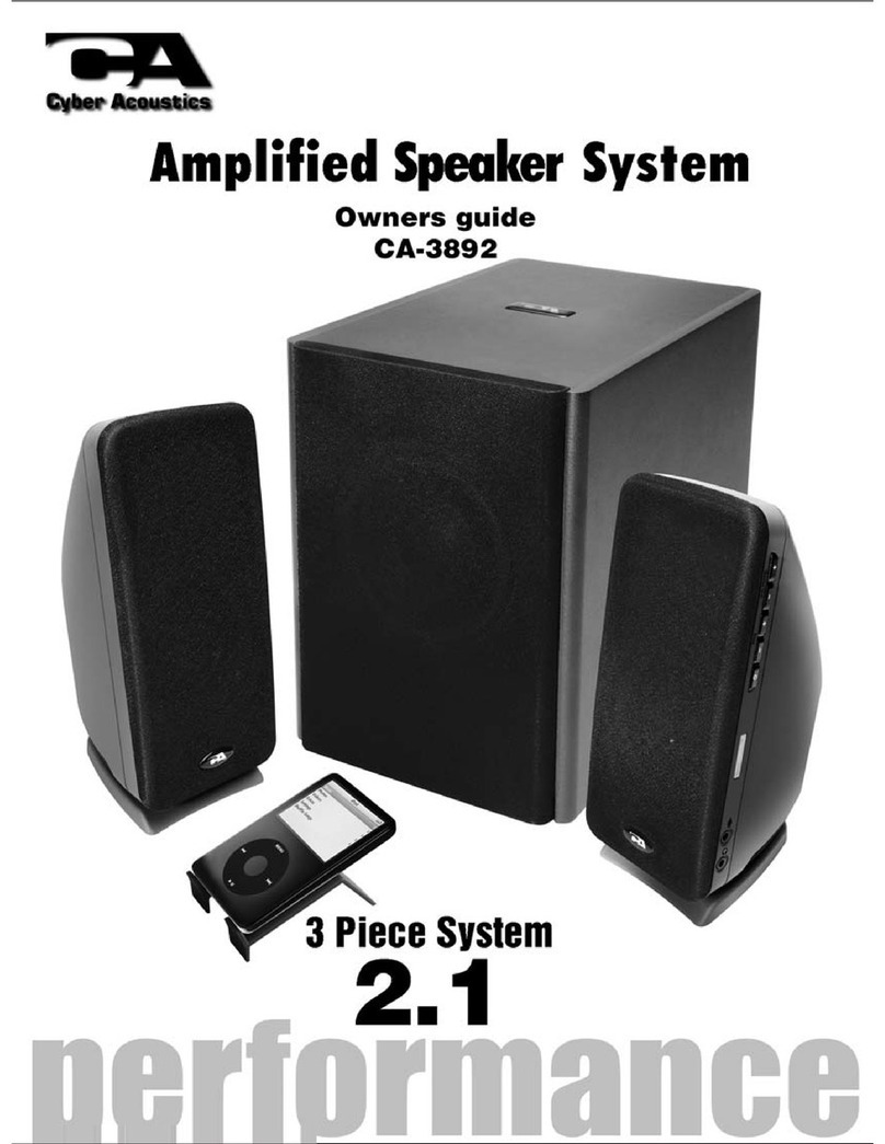 Cyber Acoustics CA-3892 owner's guide