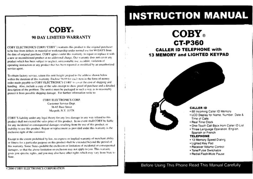Coby CT-P360 User manual