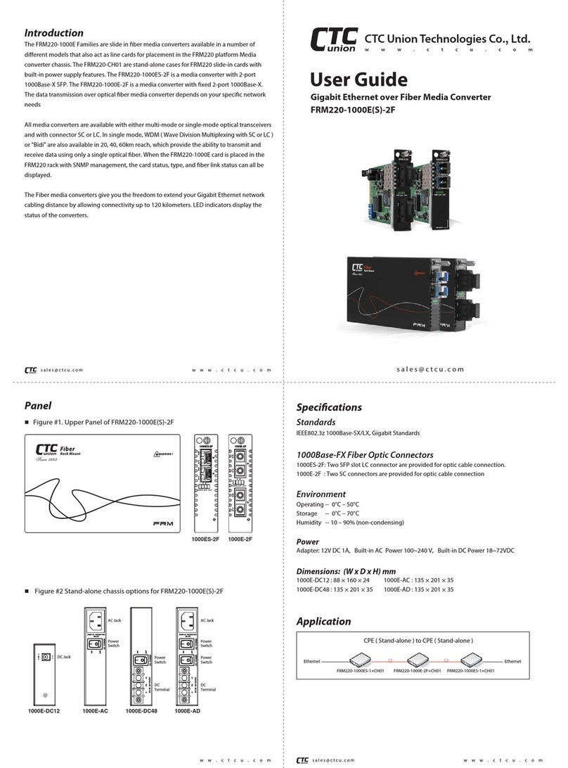 CTC Union FRM220-1000ES-2F User manual