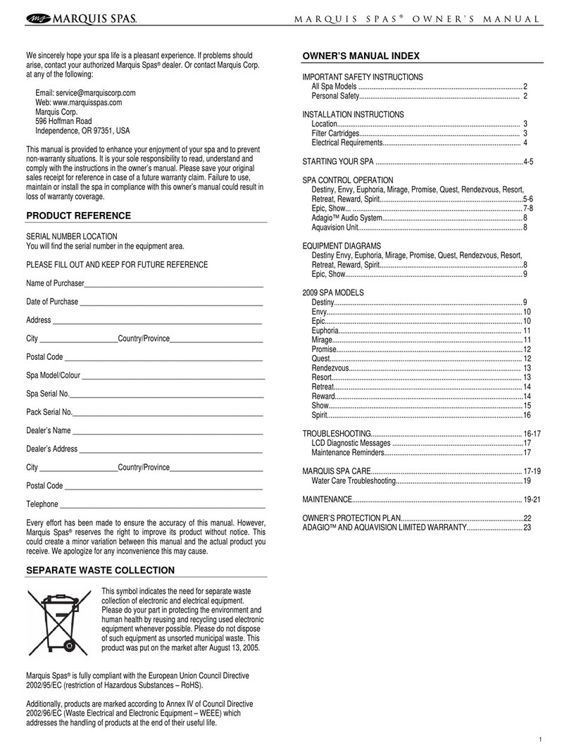 Marquis Spas owner's manual
