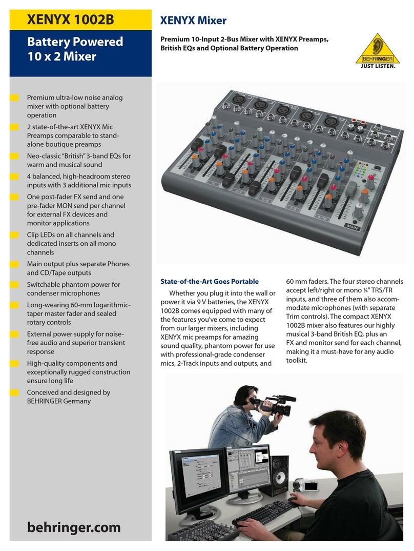 Behringer XENYX 1002B User manual