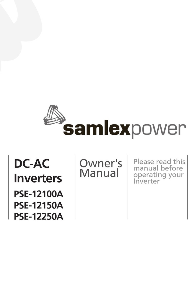 SamplexPower PSE-12100A owner's manual