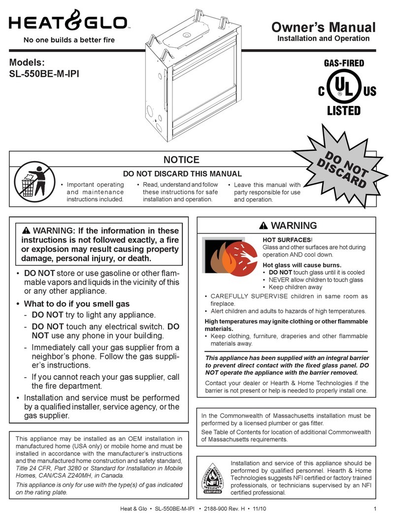 Heat & Glo SL-550BE-M-IPI User manual