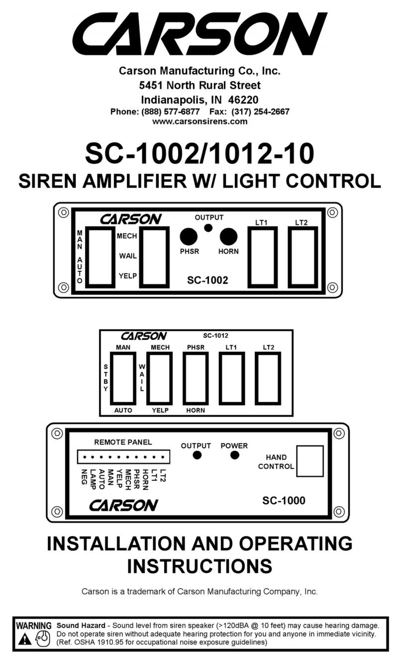 Carson SC-1002 Installation and operating instructions
