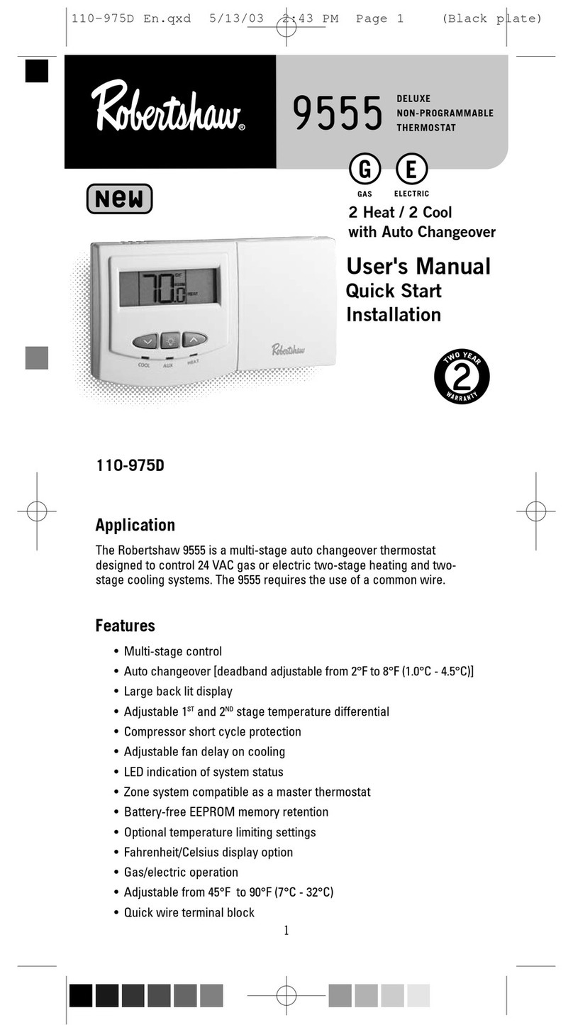 Robertshaw 9555 user manual