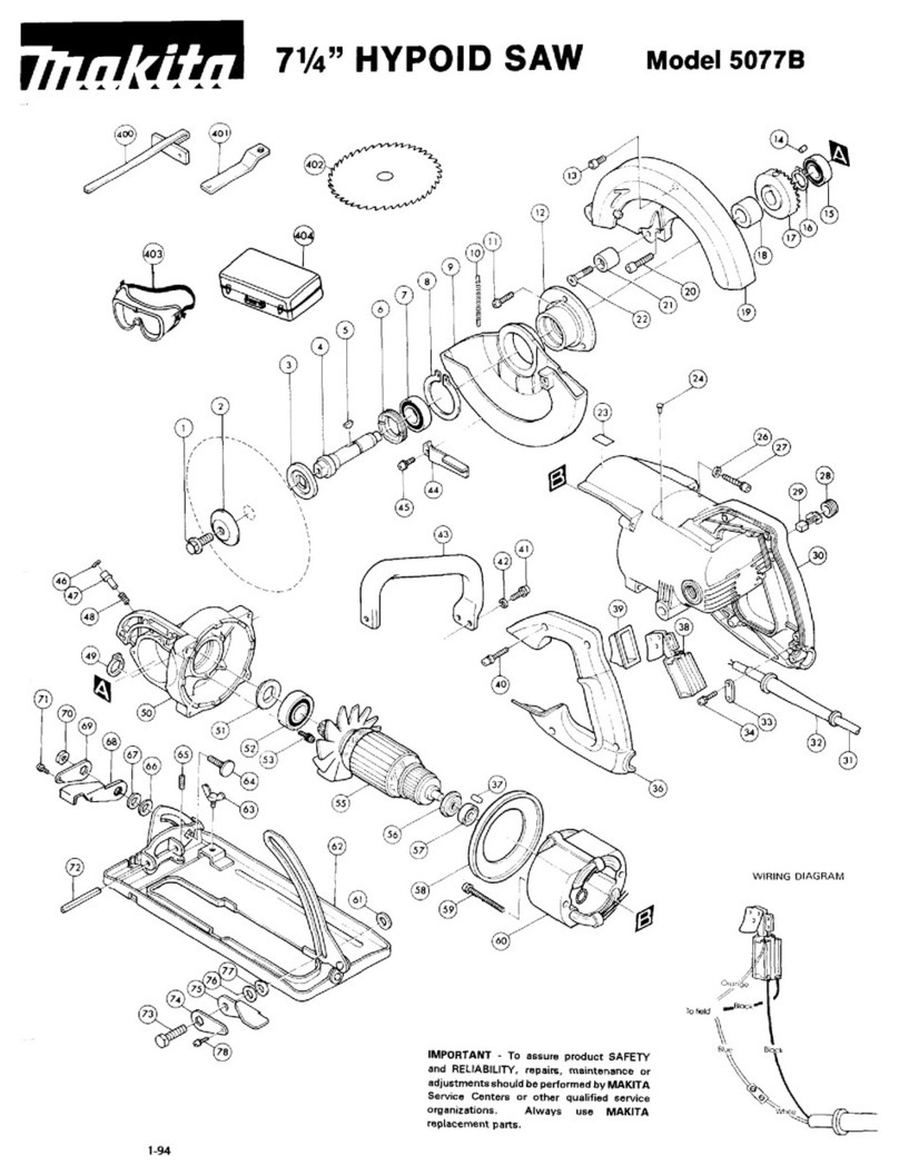 Makita 5077B Quick start guide Makita 5077B Quick start guide