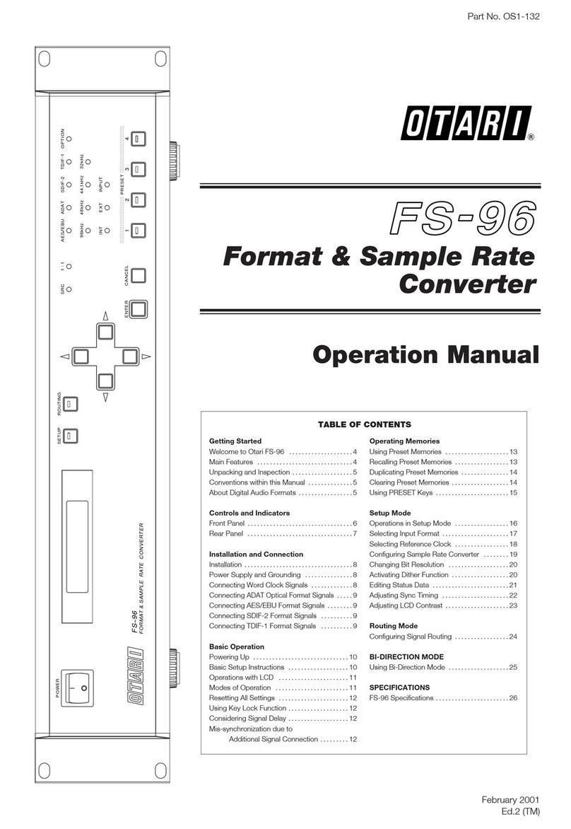 OTARI FS-96 Operation manual