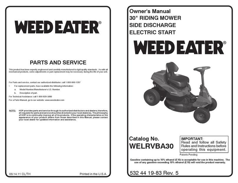 Weed Eater WELRVBA owner's manual
