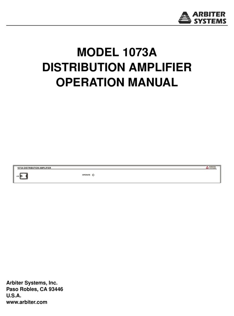 Arbiter Systems 1073A User manual