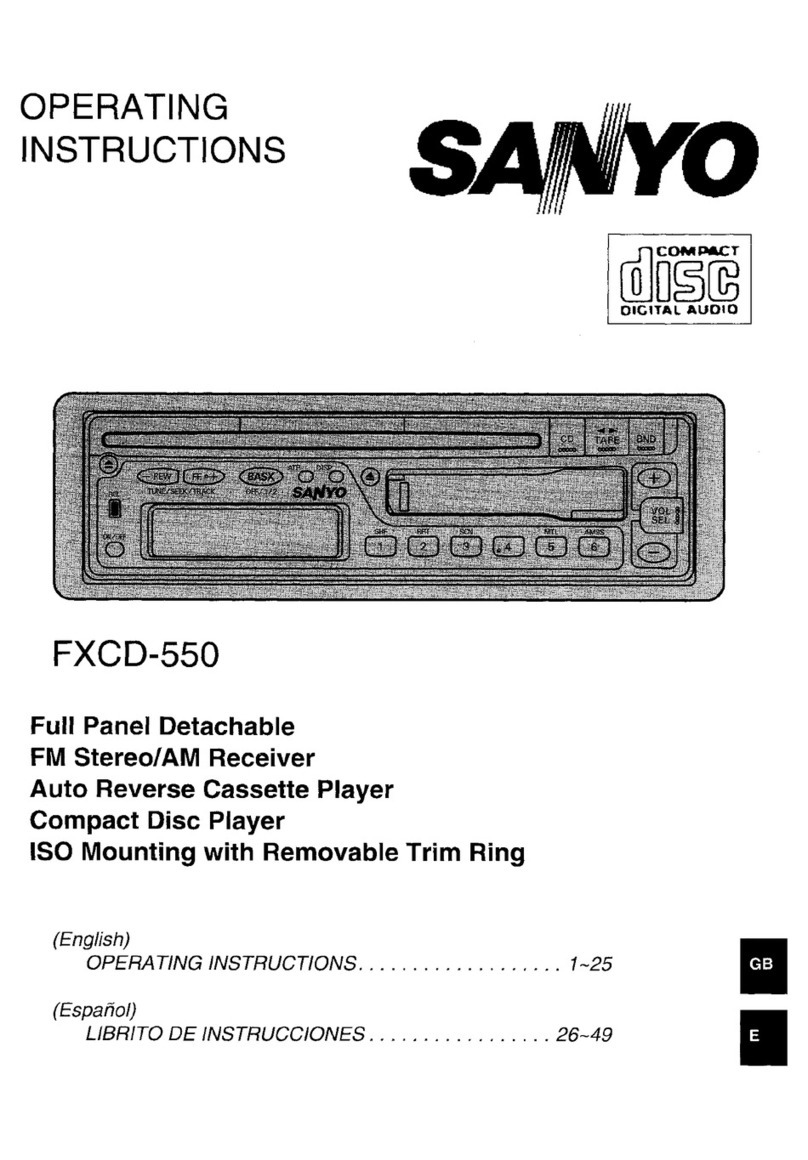 Sanyo FXCD-550 - Radio / CD operating instructions