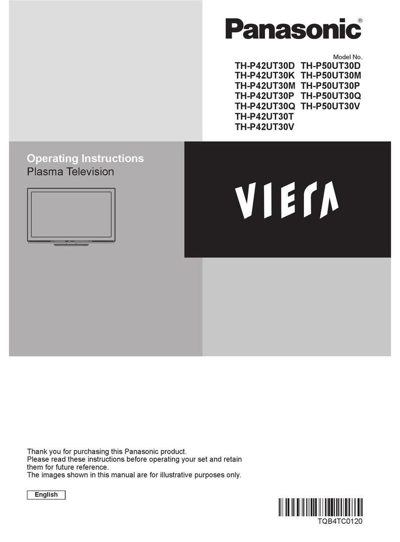 Panasonic Viera TH-P42UT30D User manual