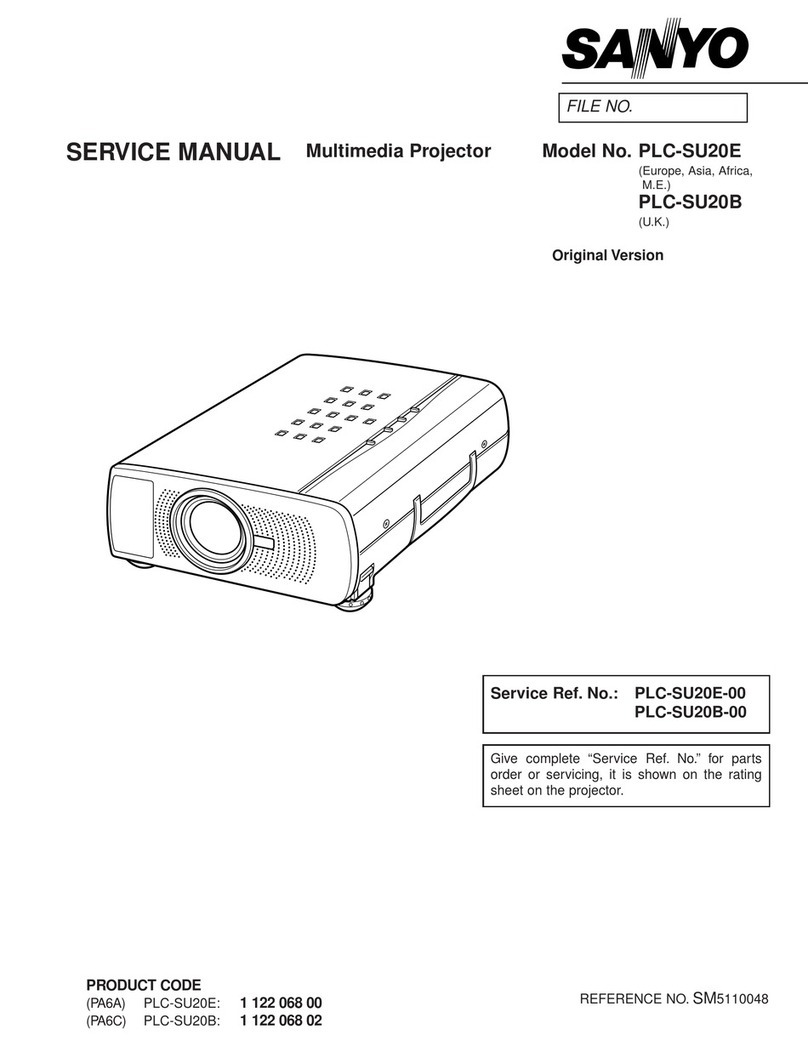 Sanyo PLC-SU20E Service manual