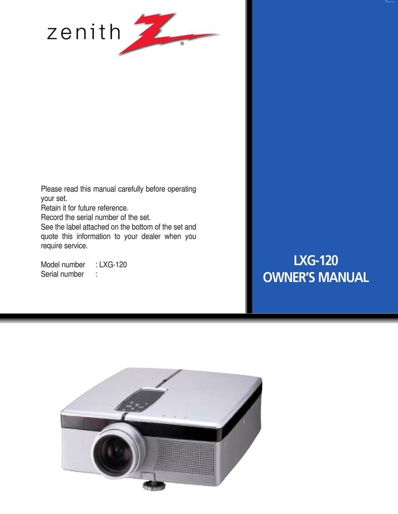 Zenith LXG-120 User manual Zenith LXG-120 User manual