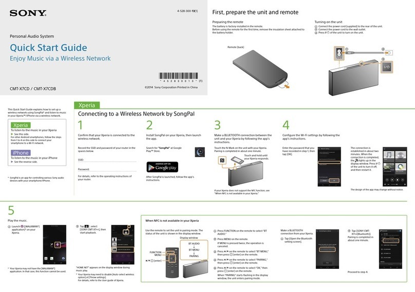 Sony CMT-X7CD User manual