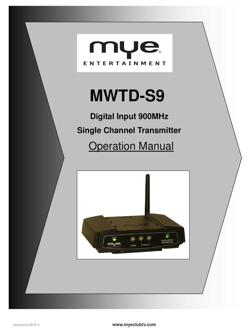 MYE MWTD-S9 Operation manual