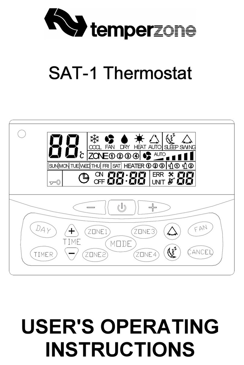 TemperZone SAT-1 Operation instructions