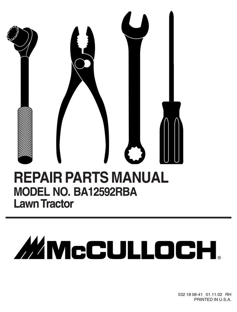 McCulloch BA12592RBA Repair parts manual