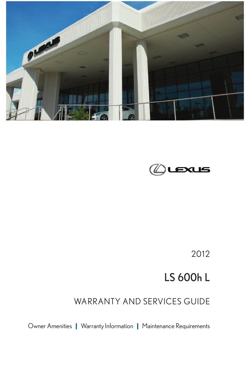 Lexus 2012 LS 600h L User manual