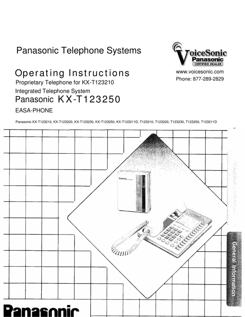 Panasonic EASA-PHONE KX-T123250 User manual