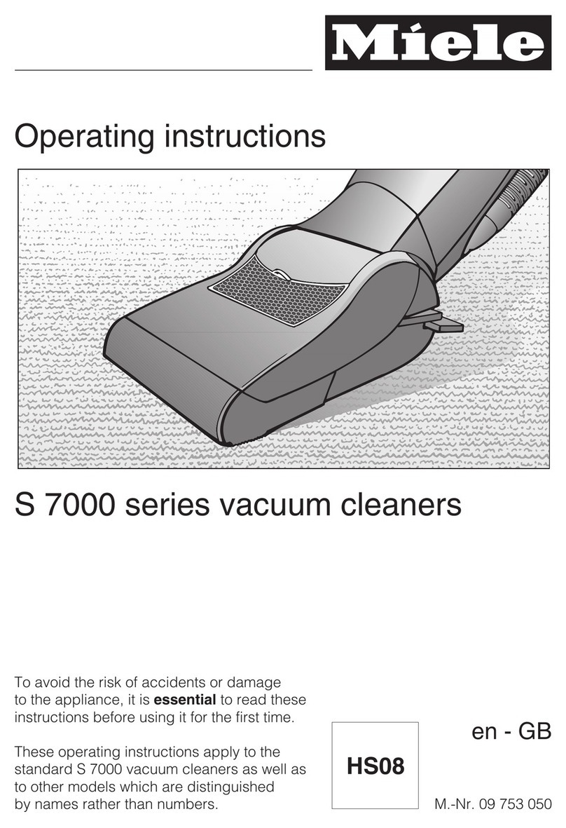 Miele S 7000 series operating instructions