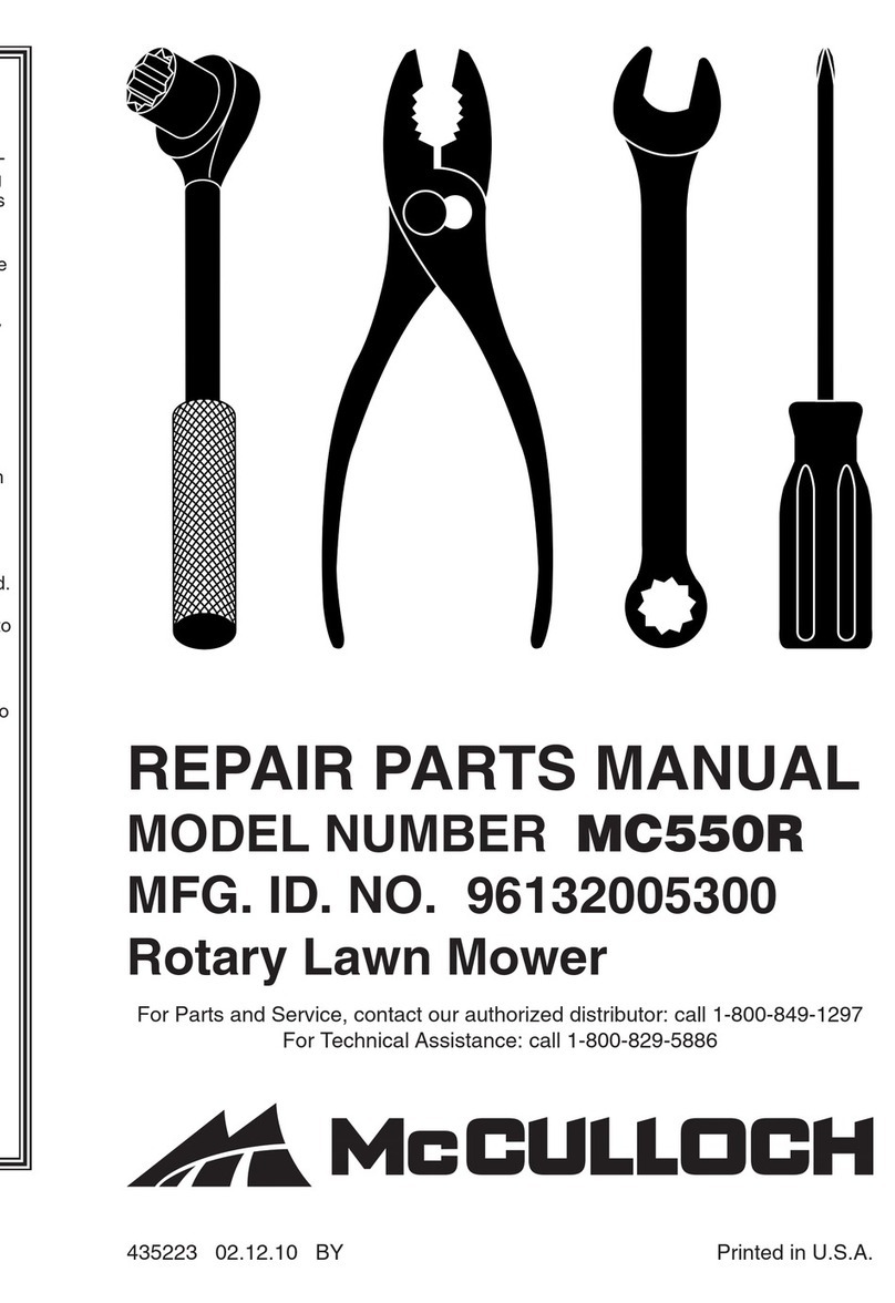 McCulloch MC550R Repair parts manual
