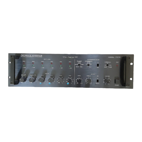 Altec Lansing 1707C MIXER AMPLIFIER User manual