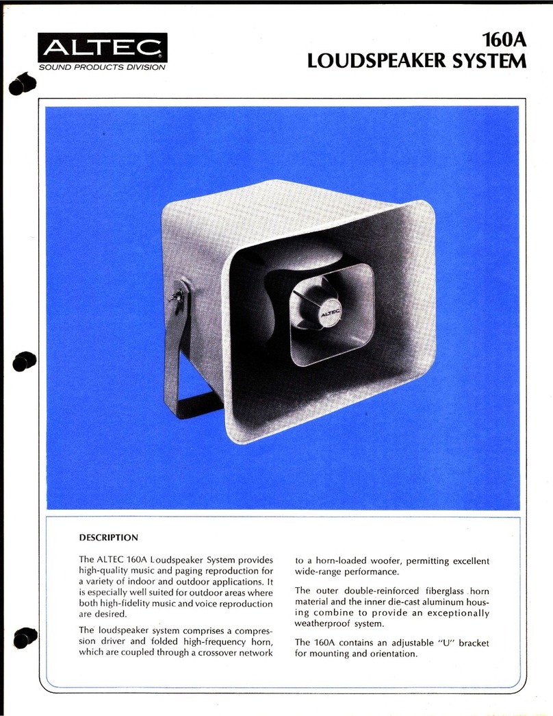 Altec 160A PAGING HORN manual