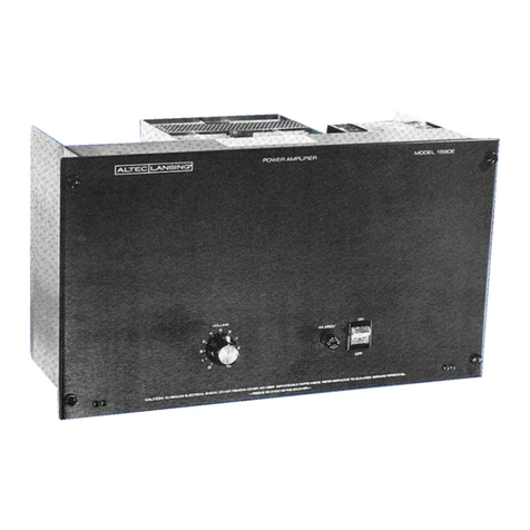 Altec Lansing 1590E POWER AMPLIFIER User manual Altec Lansing 1590E POWER AMPLIFIER User manual