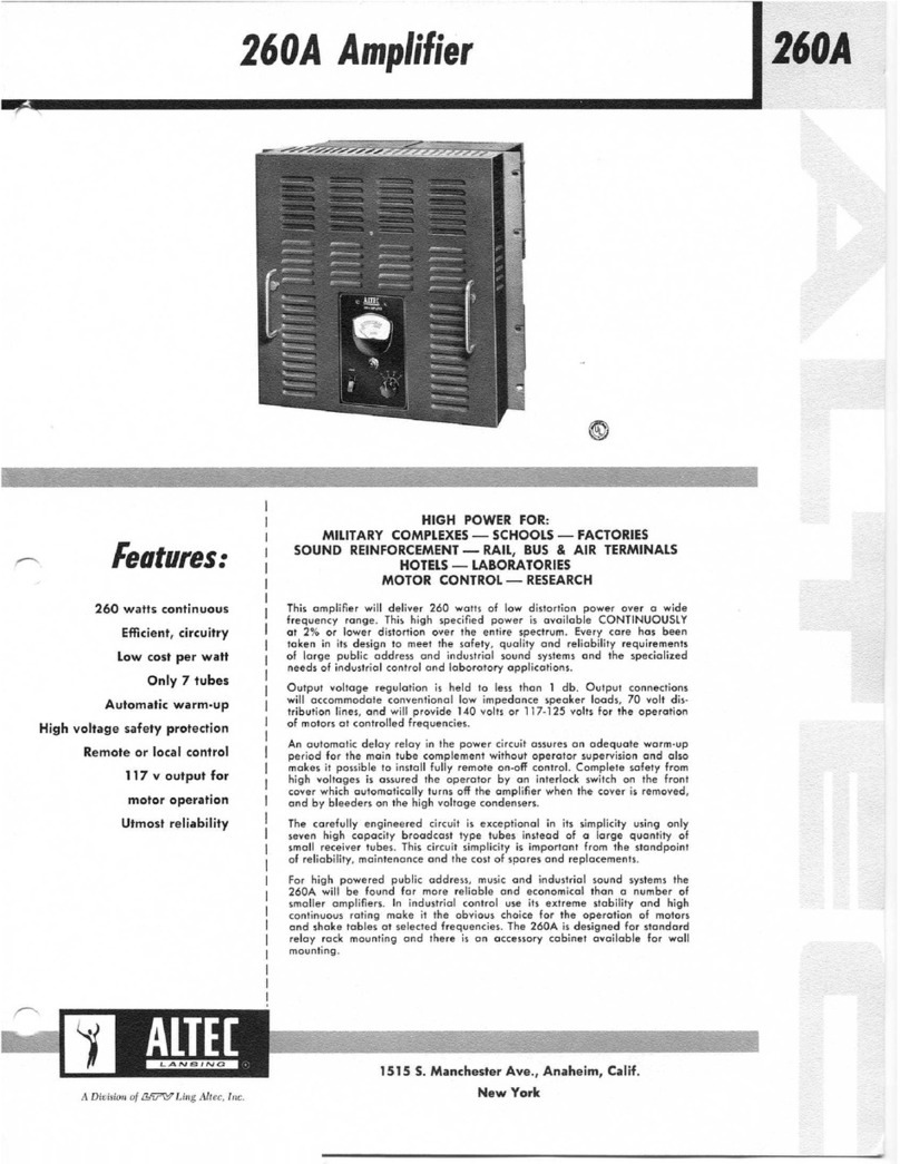 Altec Lansing 260A datasheet