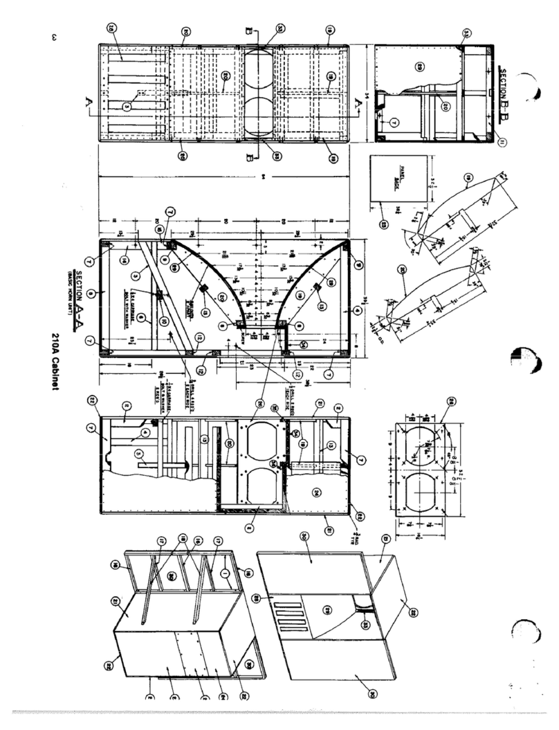 Altec Lansing 210 LF SPEAKER CABINET PLAN manual