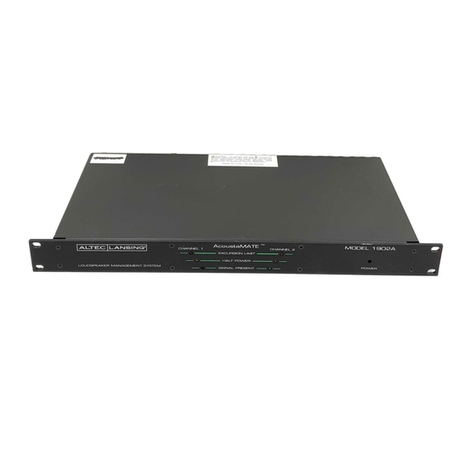 Altec Lansing 1902A SIGNAL PROCESSING User manual