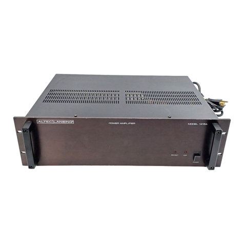 Altec Lansing 1407A POWER AMPLIFIER User manual