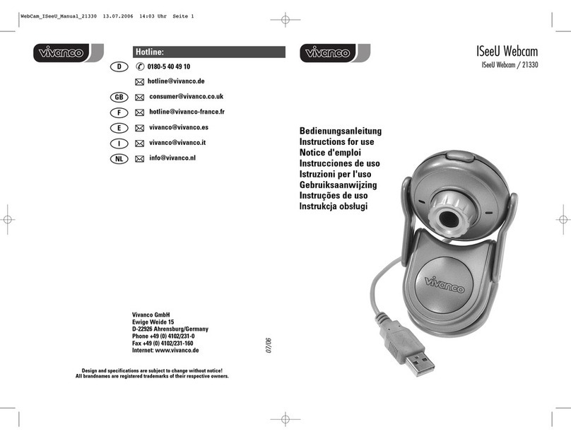 Vivanco ISEEU WEBCAM 21330 Instructions for use
