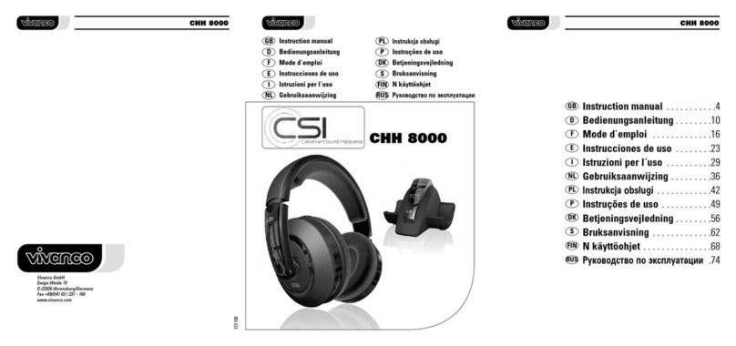 Vivanco CHH 8000 instruction manual