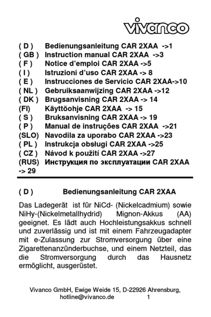 Vivanco CAR 2XAA manual