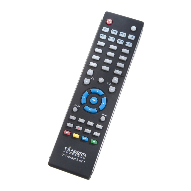 Vivanco UNIVERSAL 8 IN 1 REMOTE CONTROL User manual