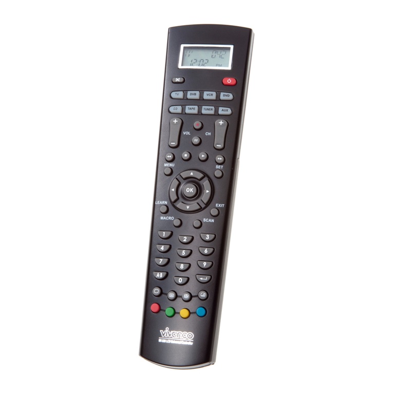 Vivanco UNIVERSAL 8 IN 1 REMOTE CONTROL Programming guide