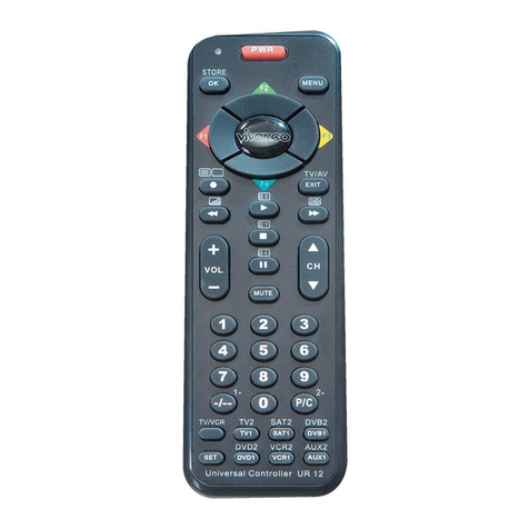 Vivanco UNIVERSAL CONTROLLER UR 12 - CODES User manual Vivanco UNIVERSAL CONTROLLER UR 12 - CODES User manual