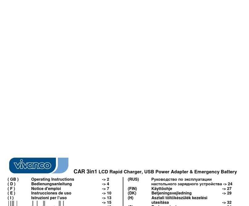 Vivanco NIMH NICD QUICK-CHARGER CAN BE USED THROUGHOUT THE... operating instructions