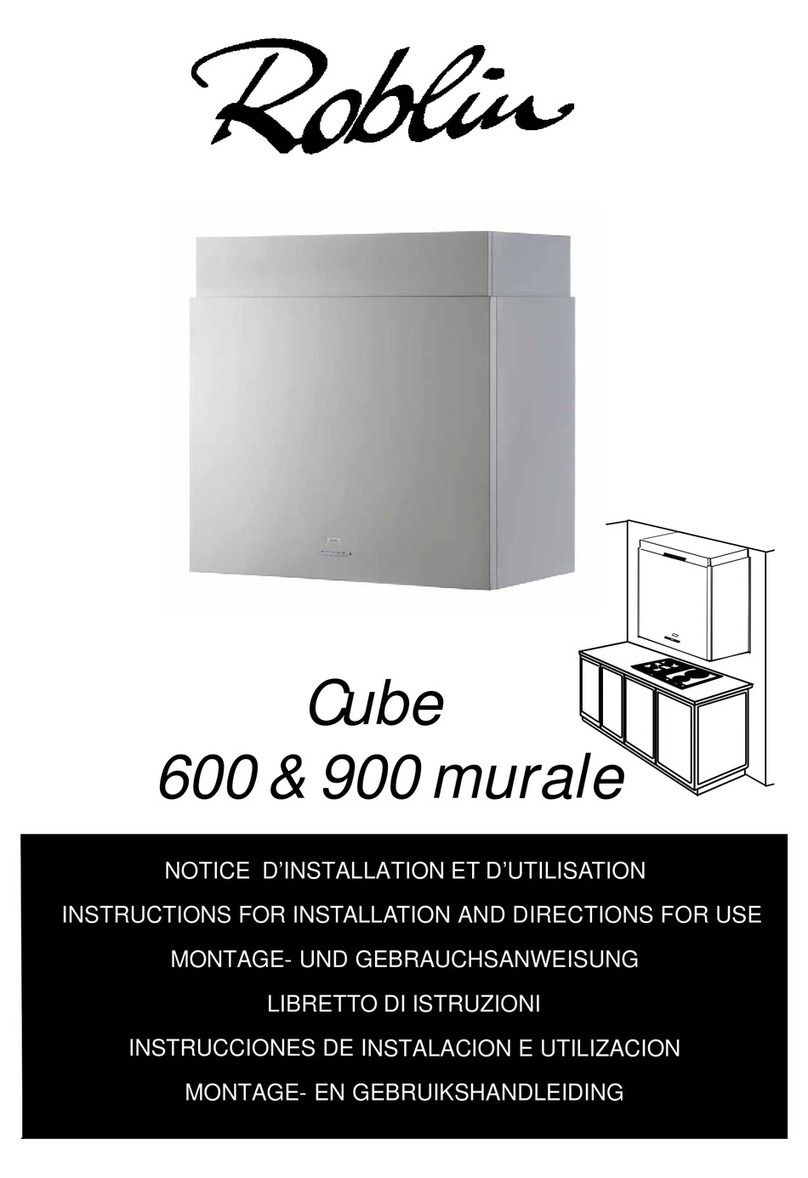 ROBLIN CUBE 600 MURALE Instructions for installation