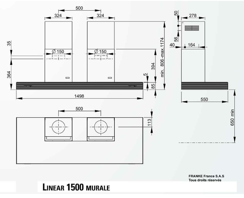 ROBLIN LINEAR 1500 MURALE Dimensions