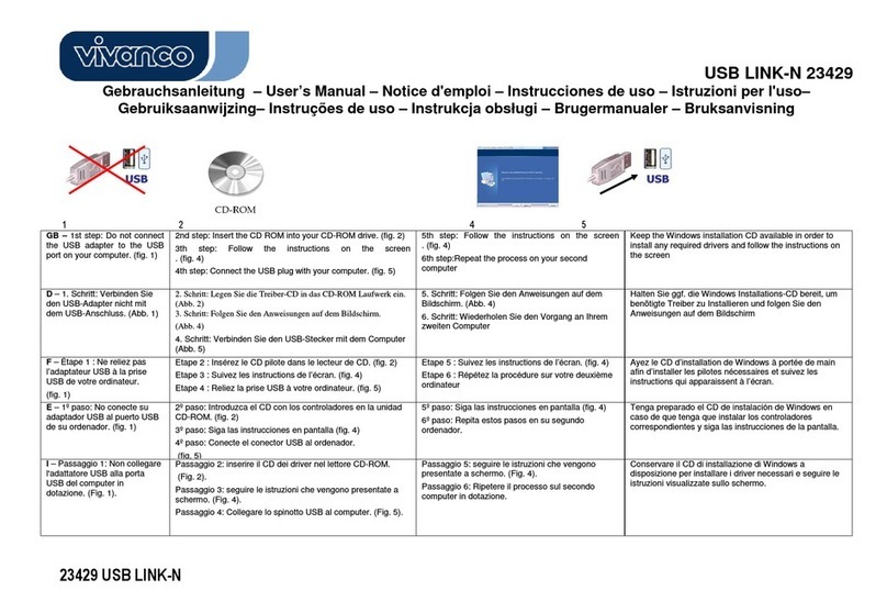 Vivanco USB LINK CABLE BIDIRECTIONAL DATA TRANSFER... manual
