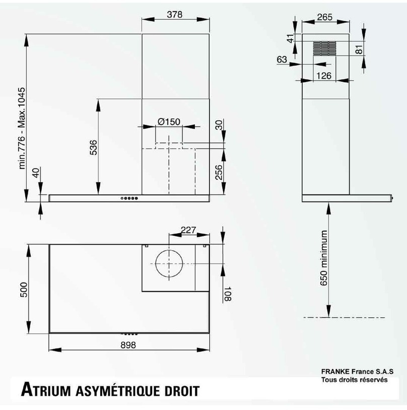 ROBLIN ATRIUM ASYMETRIQUE DROIT Dimensions