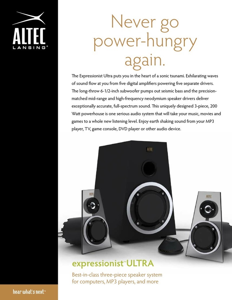 Altec Lansing ULTRA datasheet