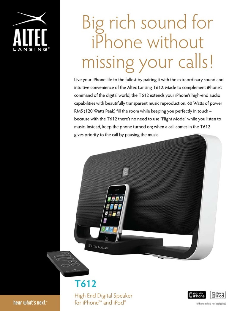 Altec Lansing T612 - SELL-SHEET manual