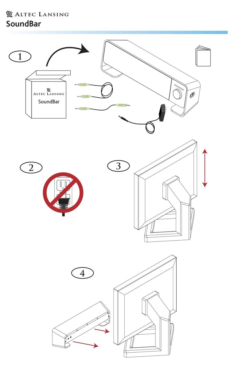 Altec Lansing SOUNDBAR - QUICK CONNECT CARD User manual